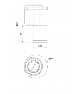 Sifon Verticaal ACO V50 2