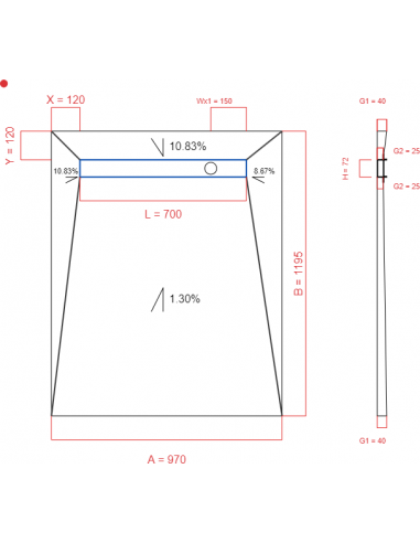 Showerlay Wiper 4 Way 970 X 1195 Mm. . . 