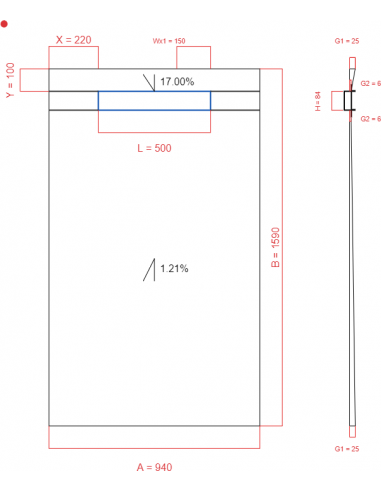 Showerlay Wiper 2 Way 940 X 1590 Mm. . . 