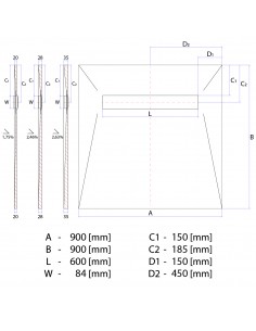 Kit Voor Natte Cel: Douchebak Met 4 - Voudig Afschot Naar De Afvoer, Afvoerdeksel Reversible Messing, Inclusief Afvalput 2 Kit Voor Natte Cel: Douchebak Met 4 - Voudig Afschot Naar De Afvoer, Afvoerdeksel Reversible Messing, Inclusief Afvalput 2