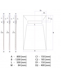Kit Voor Natte Cel: Douchebak Met 4 - Voudig Afschot Naar De Afvoer, Afvoerdeksel Reversible Messing, Inclusief Afvalput 2 Kit Voor Natte Cel: Douchebak Met 4 - Voudig Afschot Naar De Afvoer, Afvoerdeksel Reversible Messing, Inclusief Afvalput 2