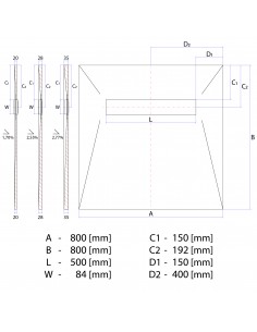 Kit Voor Natte Cel: Doucheplaat Inclusief Vuilvanger En Afvoercover (Pure) 2 Kit Voor Natte Cel: Doucheplaat Inclusief Vuilvanger En Afvoercover (Pure) 2