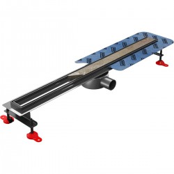 Kit Voor Natte Ruimte: Lineaire Laagprofiel Afvoer Met Zuivere Afdekking Met Ingebouwde Afvoer 2