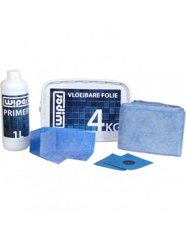 Een populair aanvullend product: Afdichtingsset voor douche (afdichtvloeistof, tape, primer, hoeken)