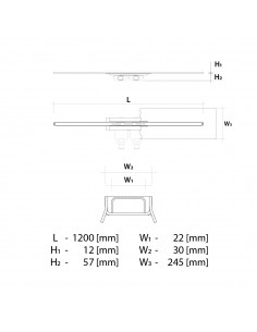 Complete Set: Inkortbare Lineaire Afvoer Met DUO Sifon En Designrooster Lan 2