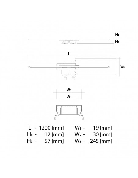 Technische Tekening: Doucheregel Wiper INTENSI 316