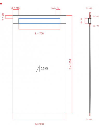 Showerlay Wiper 1 Way 900 X 1650 Mm. . . 