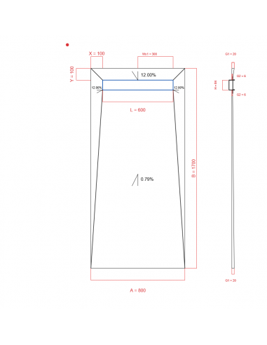 Showerlay Wiper 4 Way 800 X 1700 Mm. . . 