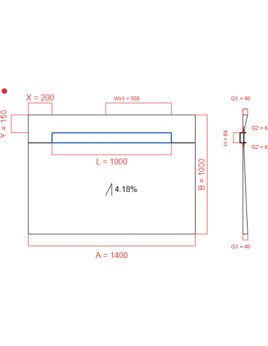 Showerlay Wiper 1 Way 1400 X 1000 Mm. . . 