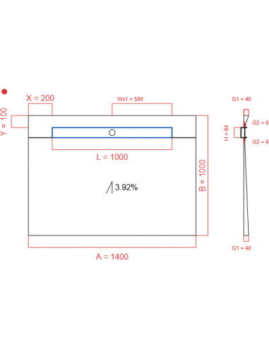 Showerlay Wiper 1 Way 1400 X 1000 Mm. . . 