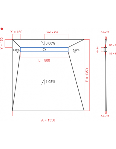 Showerlay Wiper 4 Way 1350 X 1350 Mm. . . 