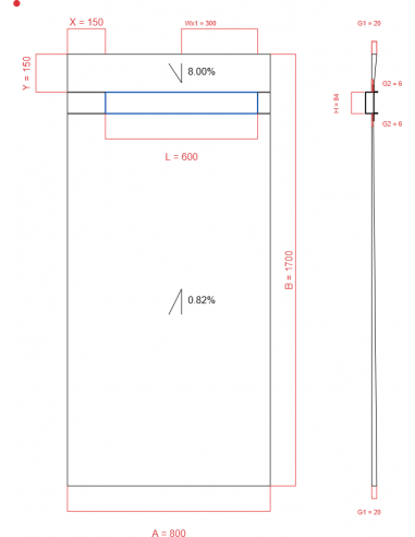 Showerlay Wiper 2 Way 800 X 1700 Mm. . . 