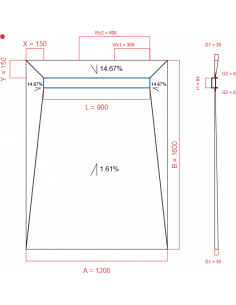 Showerlay Wiper 4 Way 1200. . . 