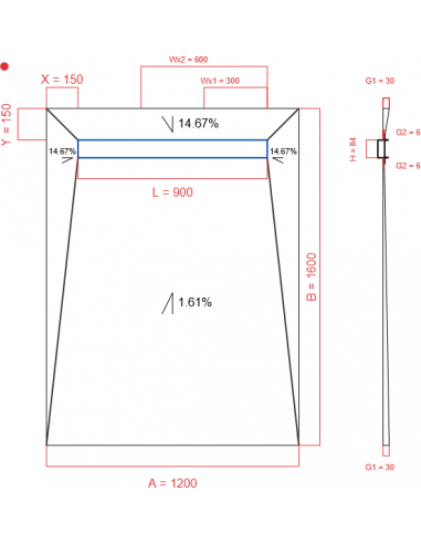 Showerlay Wiper 4 Way 1200 X 1600 Mm. . . 