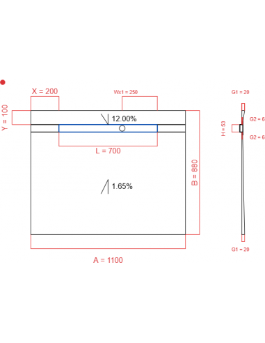 Showerlay Wiper 2 Way 1100 X 880 Mm. . . 