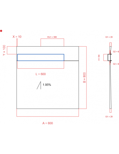 Showerlay Wiper 1 Way 800 X 800 Mm. . . 