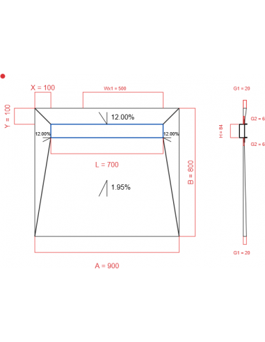 Showerlay Wiper 4 Way 900 X 800 Mm. . . 
