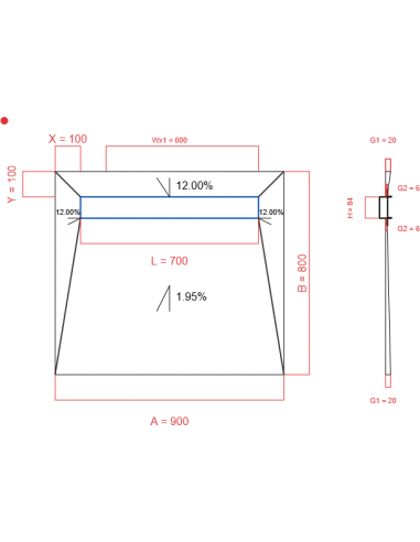 Showerlay Wiper 4 Way 900 X 800 Mm. . . 
