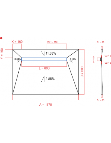 Showerlay Wiper 4 Way 1170 X 800 Mm. . . 