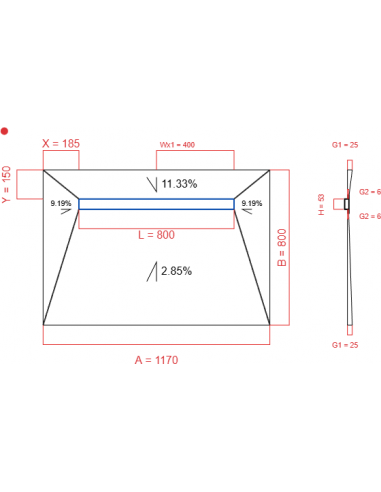 Showerlay Wiper 4 Way 1170 X 800 Mm. . . 