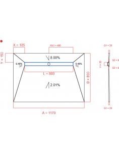 Showerlay Wiper 4 Way 1170. . . 