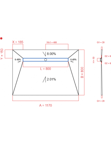 Showerlay Wiper 4 Way 1170 X 800 Mm. . . 