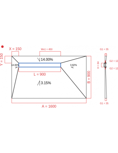 Showerlay Wiper 4 Way 1600 X 900 Mm. . . 