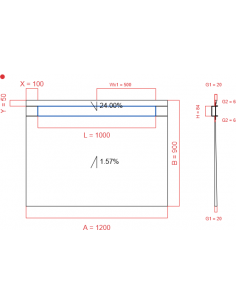 Showerbase Wiper 2 Way 1200. . . 