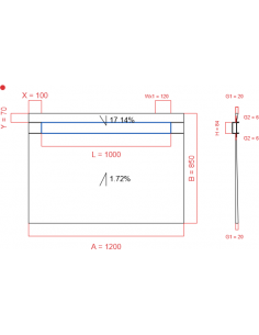 Showerbase Wiper 2 Way 1200. . . 