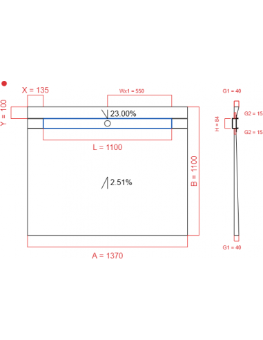 Showerlay Wiper 2 Way 1370 X 1100 Mm. . . 