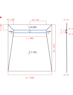 Showerlay Wiper 4 Way 1200. . . 