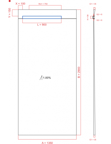 Showerlay Wiper 1 Way 1350 X 2900 Mm. . . 