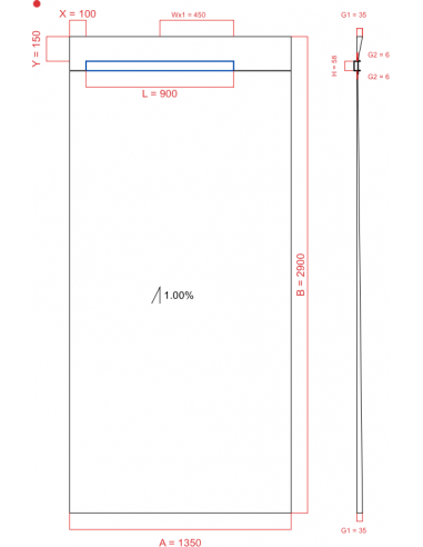 Showerlay Wiper 1 Way 1350 X 2900 Mm. . . 