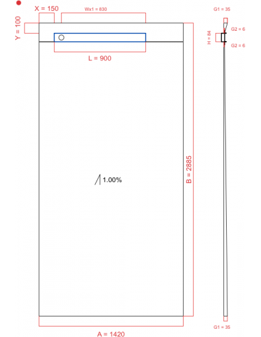 Showerlay Wiper 1 Way 1420 X 2885 Mm. . . 