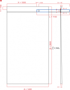 Showerlay Wiper 1 Way 1400. . . 