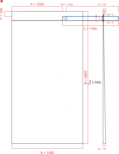 Showerlay Wiper 1 Way 1400 X 2600 Mm. . . 