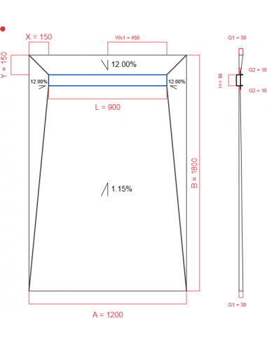 Showerlay Wiper 4 Way 1200 X 1800 Mm. . . 