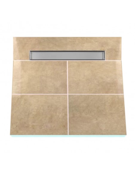 Voorbeeld Van Een Doucheplaat Betegeld Met Grote Tegels