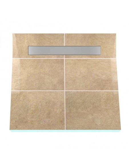 Voorbeeld Van Een Doucheplaat Betegeld Met Grote Tegels