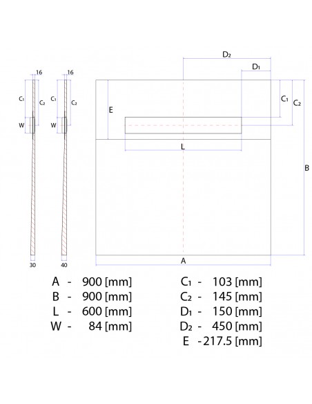 Oneway - Fall - Showerlay - Wiper - 900 - X - 900 - Mm - Line - Ponente