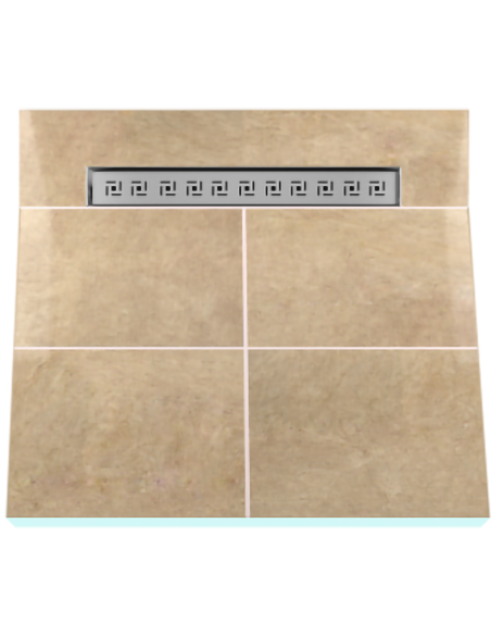 Voorbeeld Van Een Doucheplaat Betegeld Met Grote Tegels