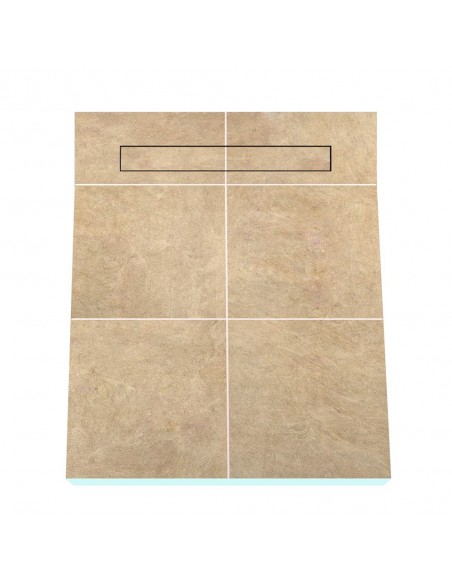 Voorbeeld Van Een Doucheplaat Betegeld Met Grote Tegels