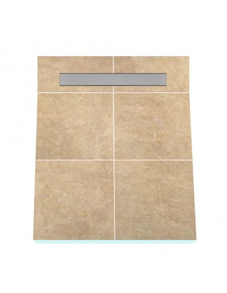 Voorbeeld Van Een Doucheplaat Betegeld Met Grote Tegels