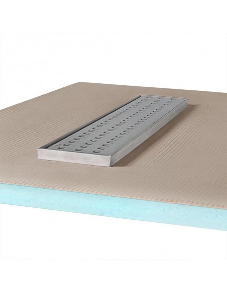 Klaar - Voor - Installatie Inloopdoucheplaat Met Geïntegreerde Lineaire Afvoer En Efficiënt Eenzijdig Afschot