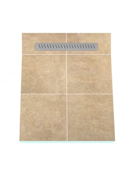 Voorbeeld Van Een Doucheplaat Betegeld Met Grote Tegels