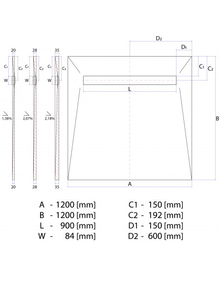 Wiper - Douchebak - 1200 - X - 1200 - Mm - Douchegoot - Type - Tivano
