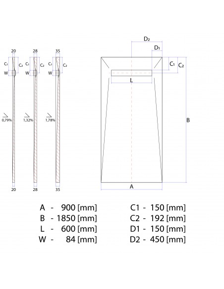 Wiper - Douchebak - 900 - X - 1850 - Mm - Douchegoot - Type - Zonda