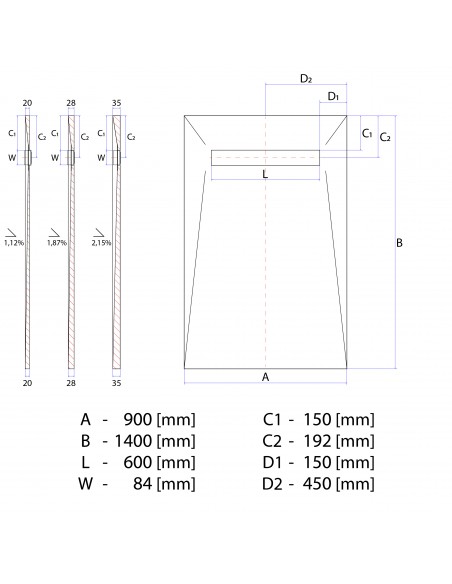 Wiper - Douchebak - 900 - X - 1400 - Mm - Douchegoot - Type - Mistral