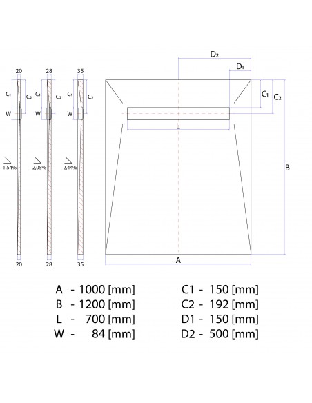 Wiper - Douchebak - 1000 - X - 1200 - Mm - Douchegoot - Type - Zonda