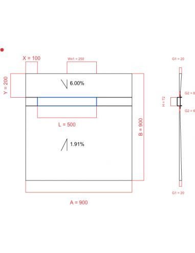 Showerlay Wiper 2 Way 900 X 900 Mm. . . 